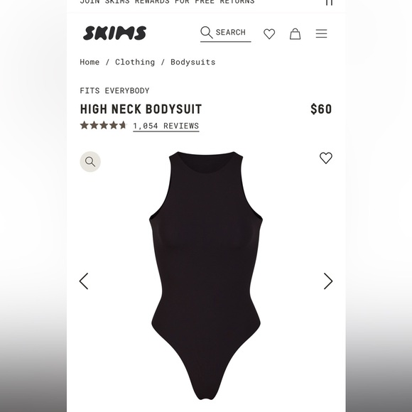 SKIMS Other - Skims High Neck Body Suit Black, NWT never worn